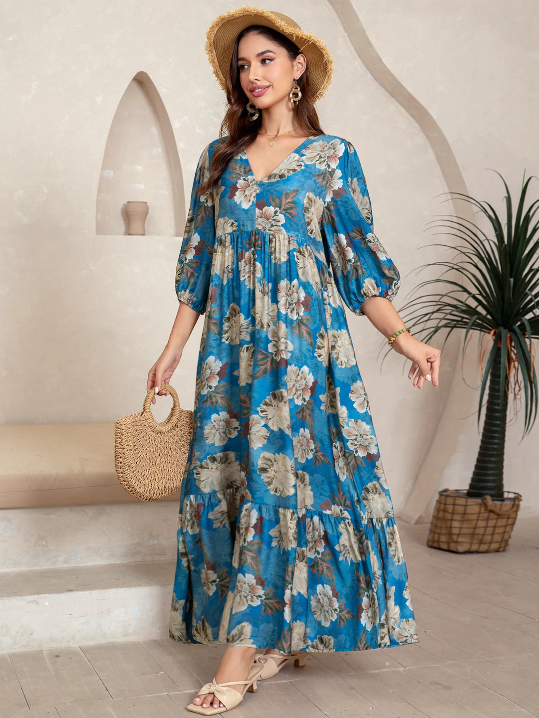 Classic Loose Fit Beach-style Dress