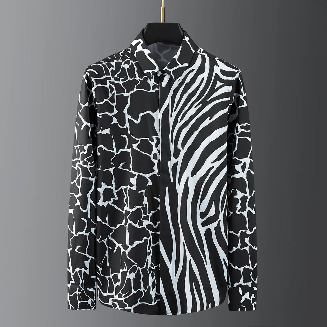 Antique Patchwork Long Sleeves Shirt