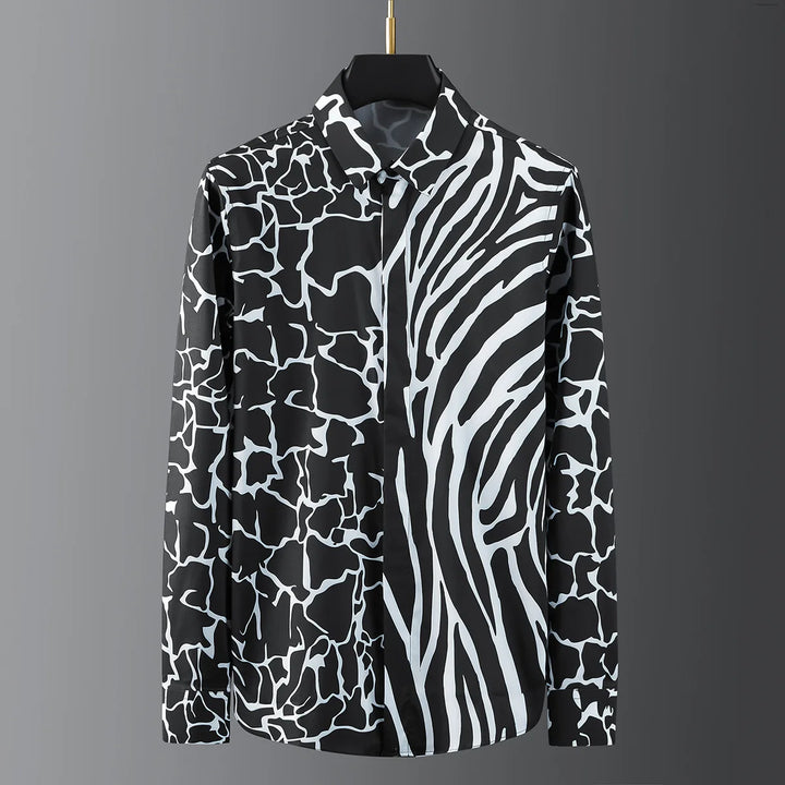 Antique Patchwork Long Sleeves Shirt