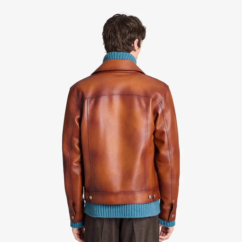 Bag Pocket Real Leather Jacket