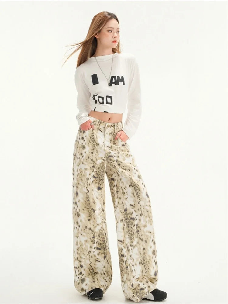 High Street Leopard Print Casual Pants