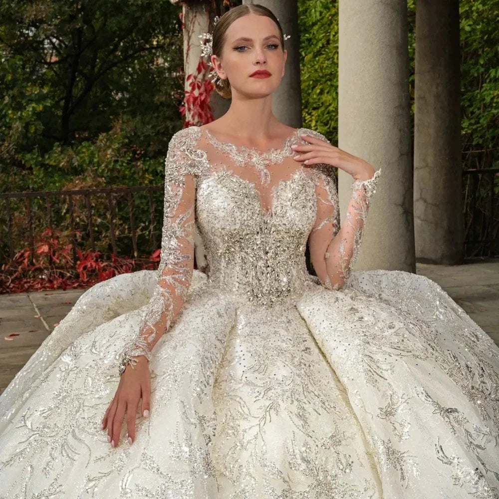 Exquisite Beaded & Ruffled Bridal Couture
