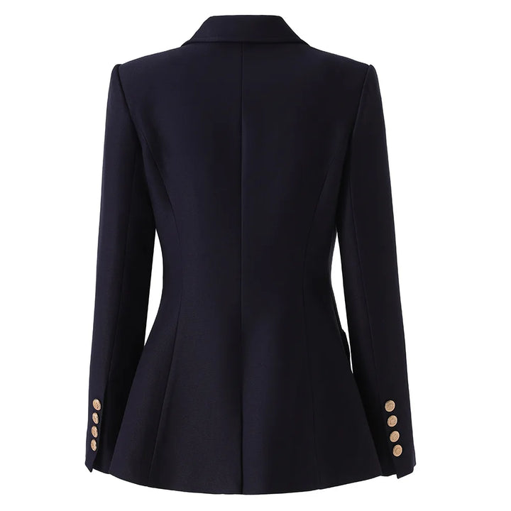 Back view of navy women&