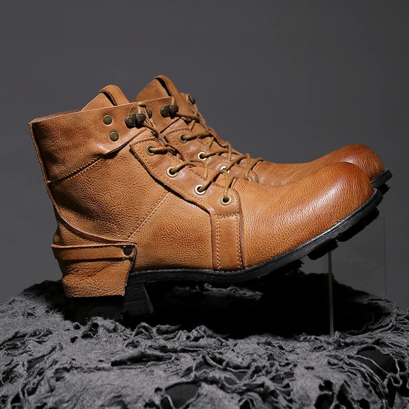 Goodyear-Welted High-top Leather Boots