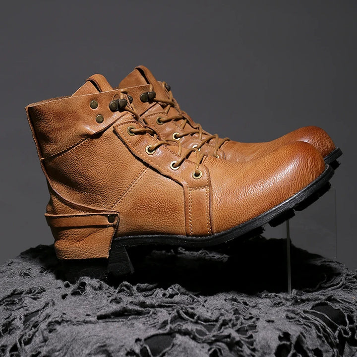 Goodyear-Welted High-top Leather Boots