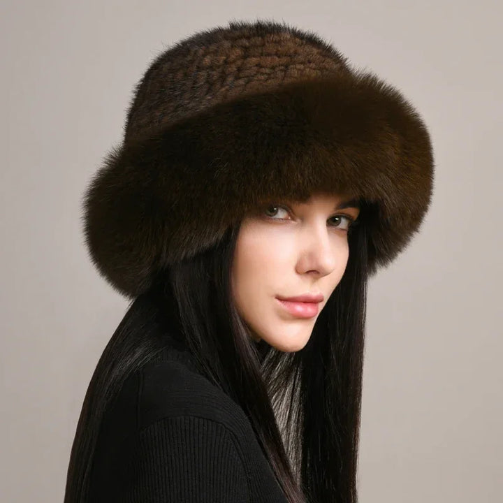 Premium Fur Knit Beanie Hat