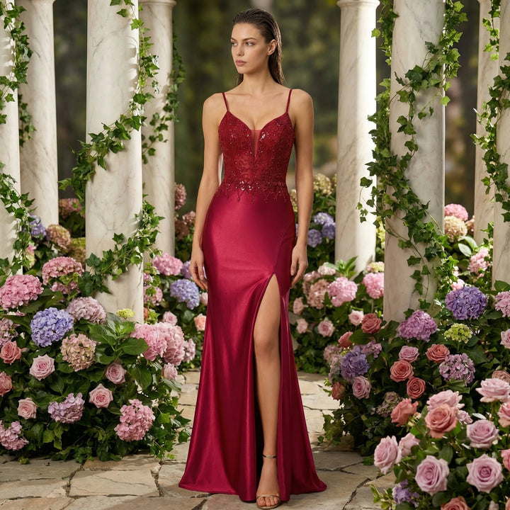 Glamorous Spaghetti Straps Evening Party Dress