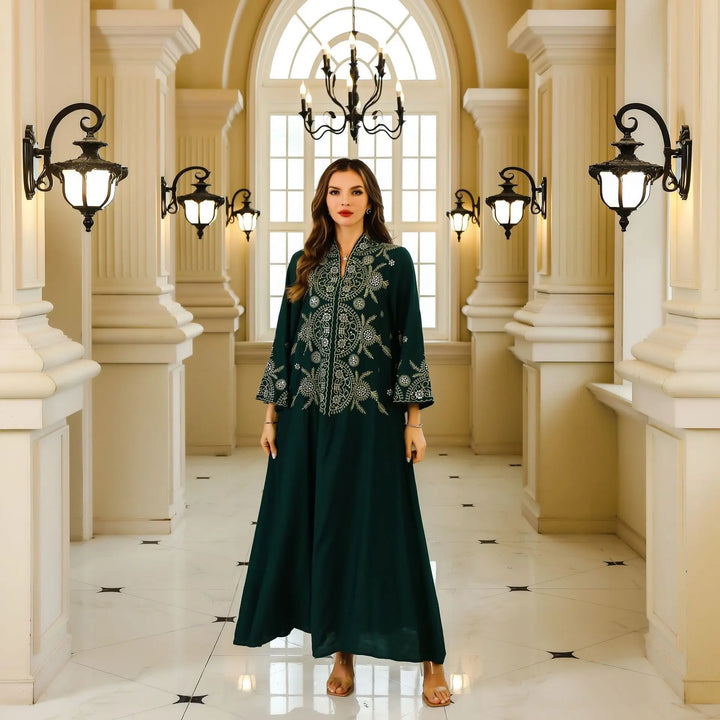 Elegant Cross Border Embroidered Abaya