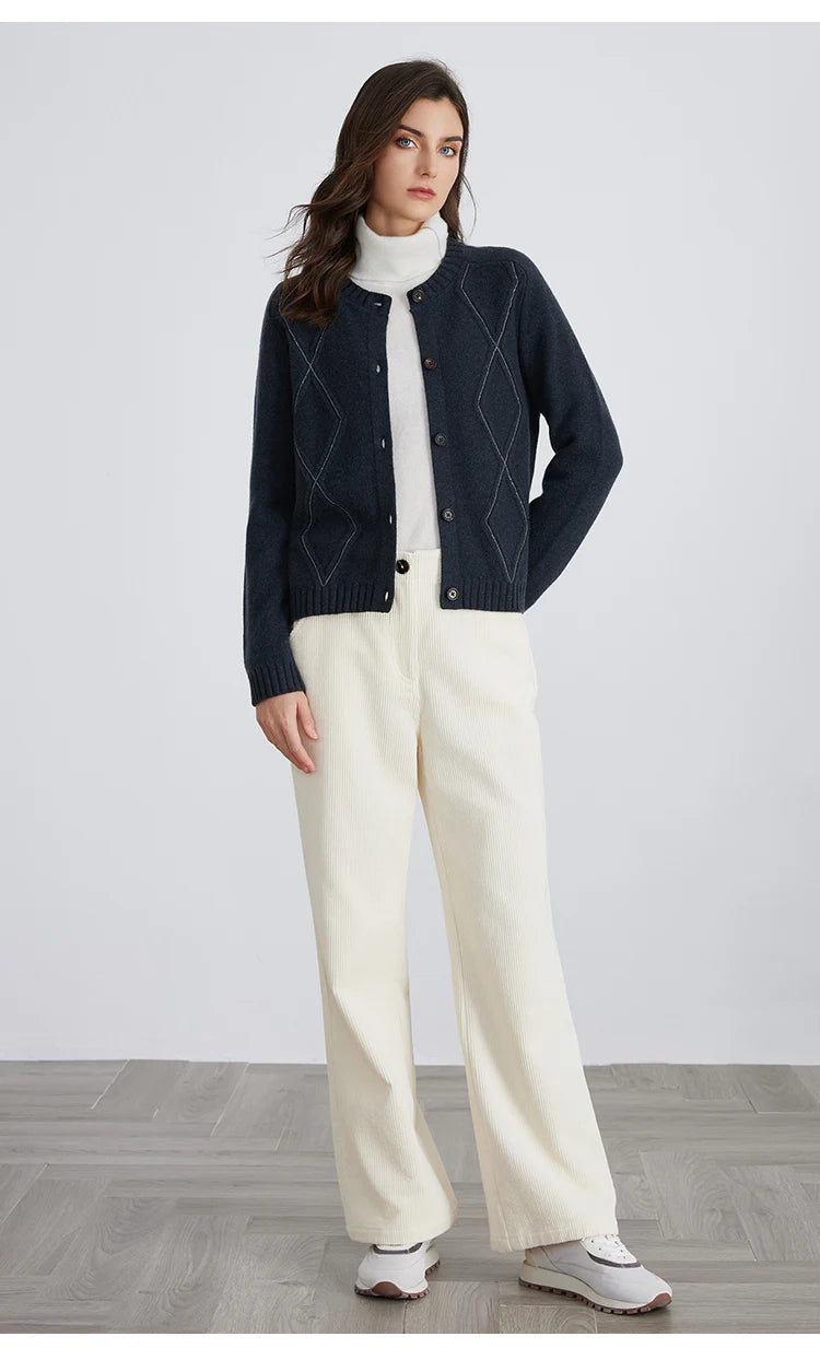 High-end Merino Wool Cardigan