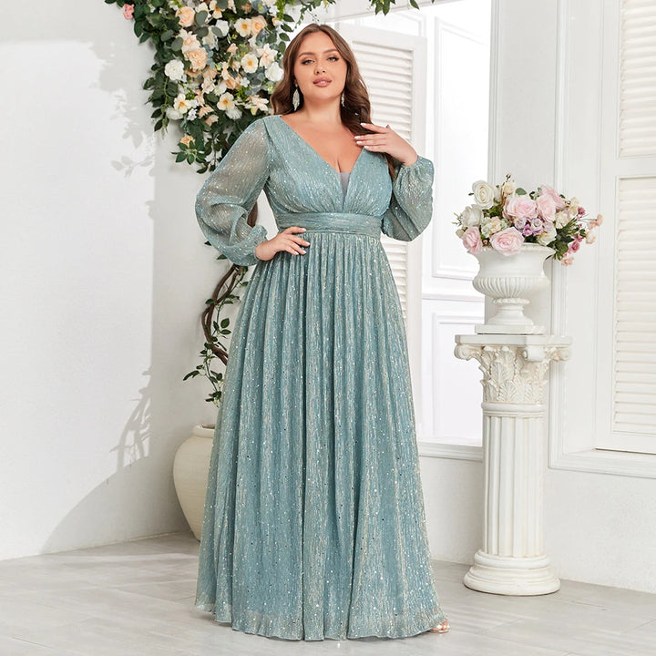 Effortlessly Sheer Long Sleeve Maxi Dress