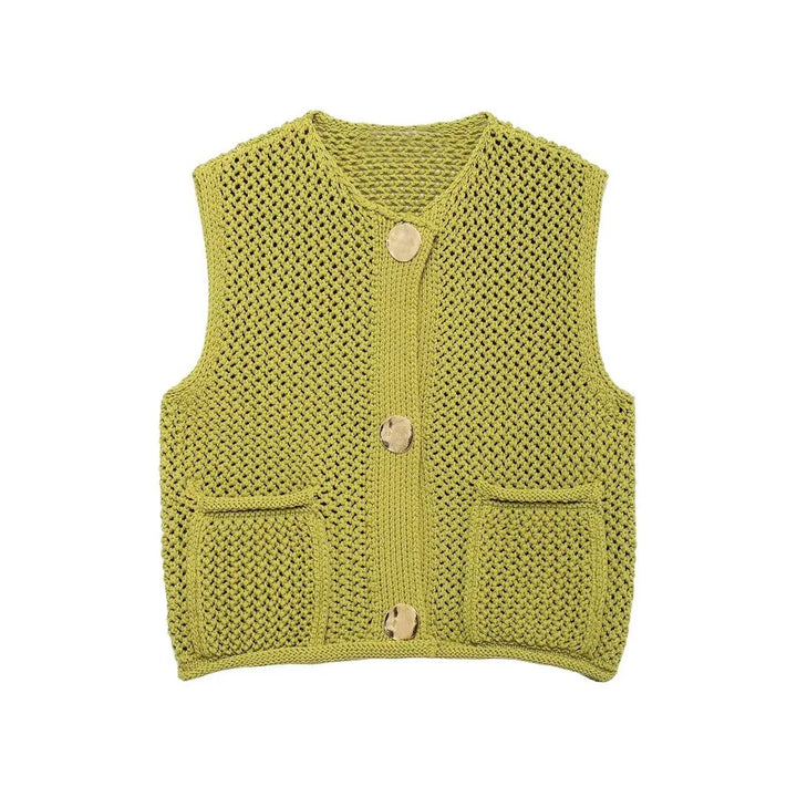 Trendy Knitted Vest Sweater