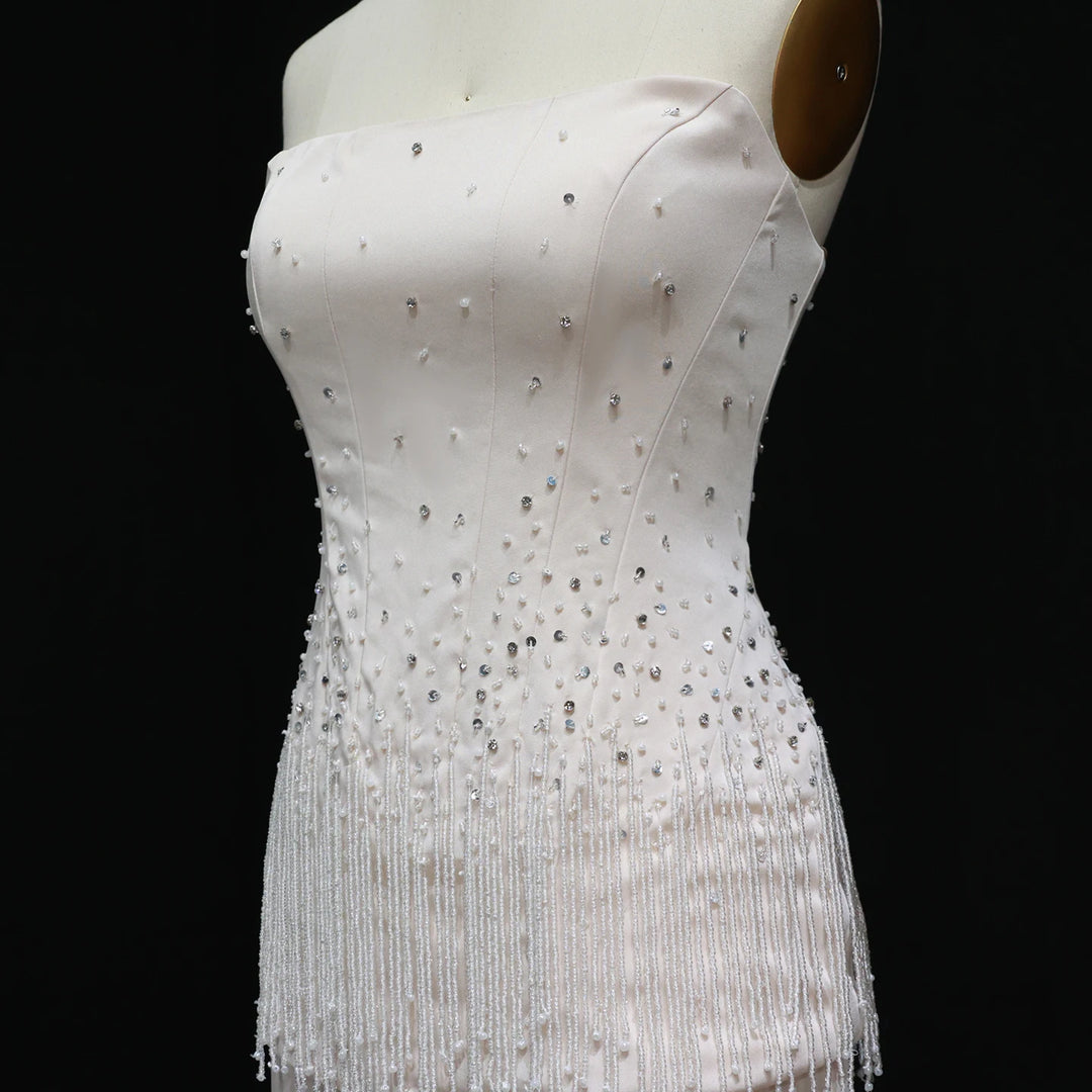 Elegant Two-Piece Arabic Beading Gown