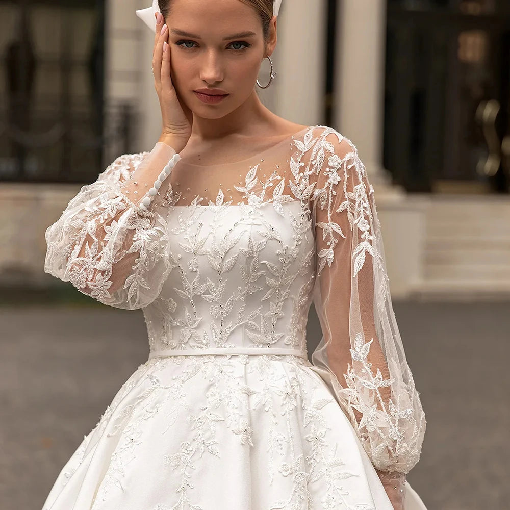 Sweep Train A-Line Bridal Gown