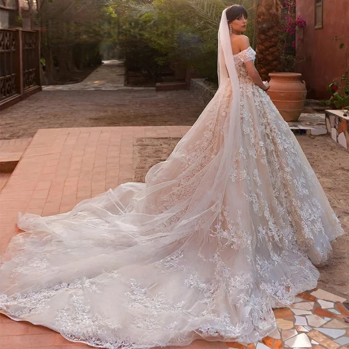Sleek A-Line Bridal Couture Dress