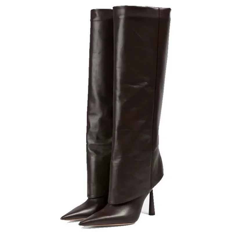 Loose Tube Knee-High Boots