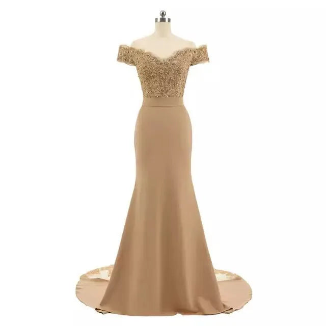 Stunning Twill Sateen Evening Dress