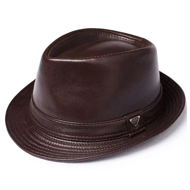 Stylish Cow Leather Gentleman Hat