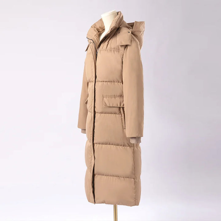 Puffer Long Coat With Detachable Cap