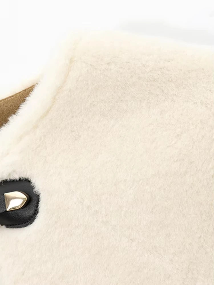 Classy Front Toggle Fur Coat