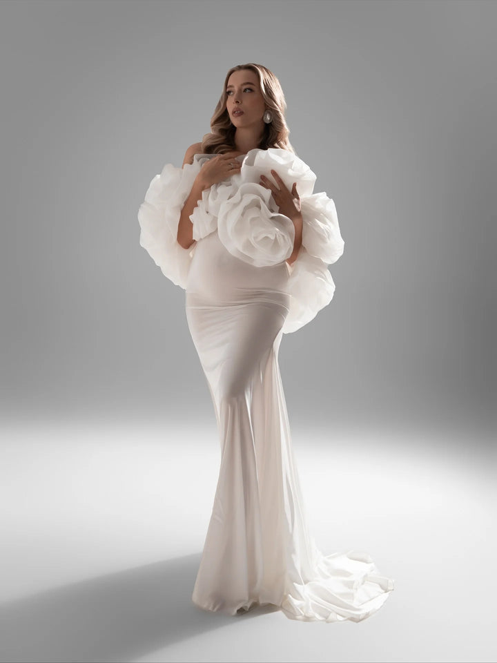 Gorgeous Two-Piece Maternity Photoshoot Dress