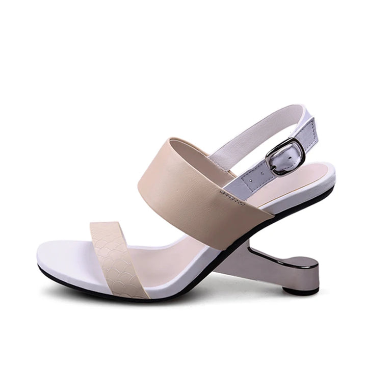 Elegant Metal Wedges Sandals