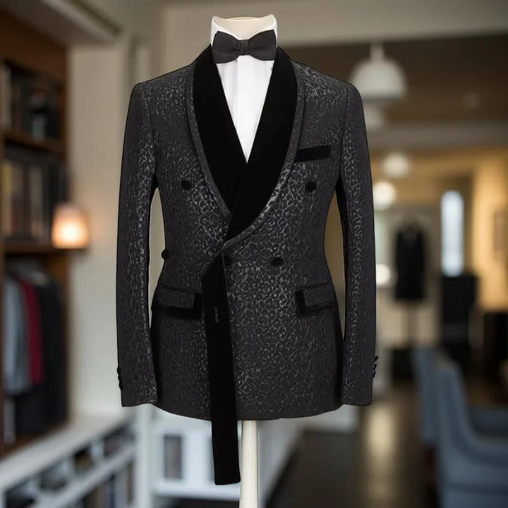 Floral Tuxedo 2-Piece Jacquard Suit