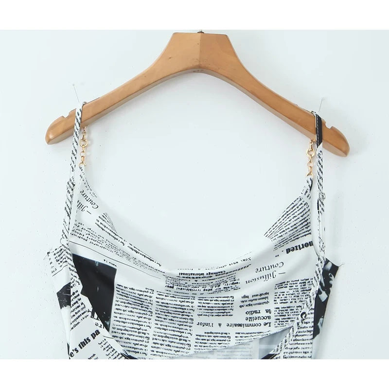 Classic Irregular Hem Sling Dress