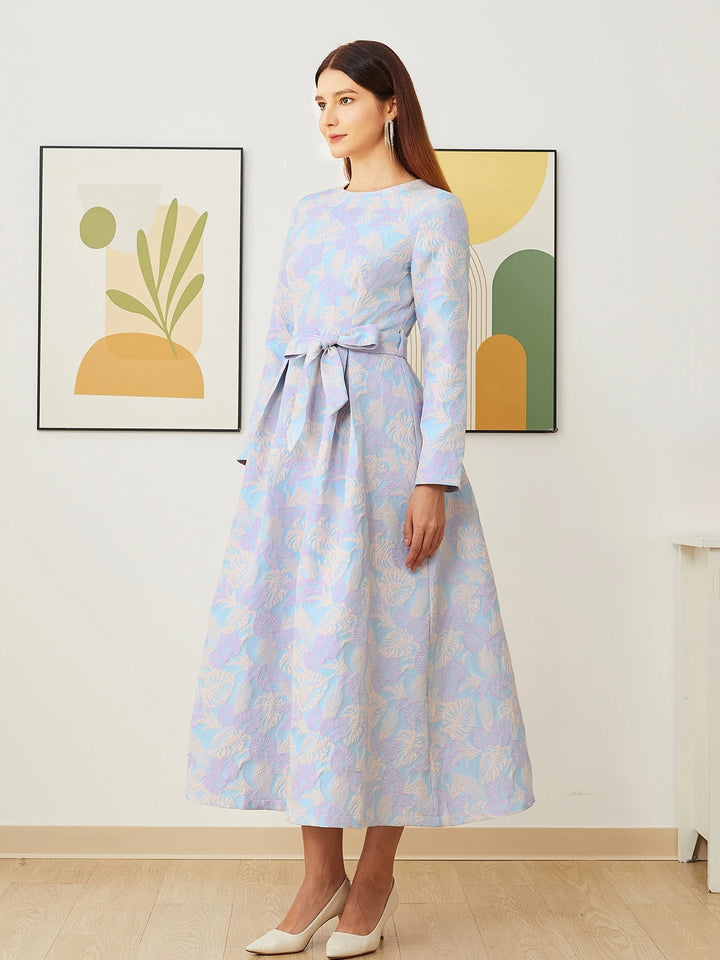 Luxurious Three-dimensional Embossed Dress