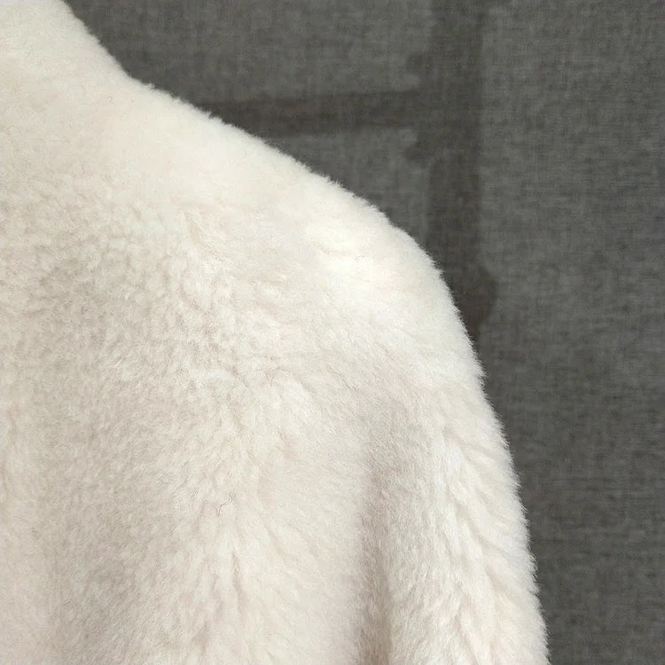 Delicate Wool Fur Short Coat