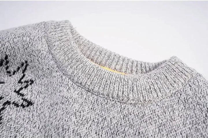 Sophisticated Hip Hop Loose Knit Jumper