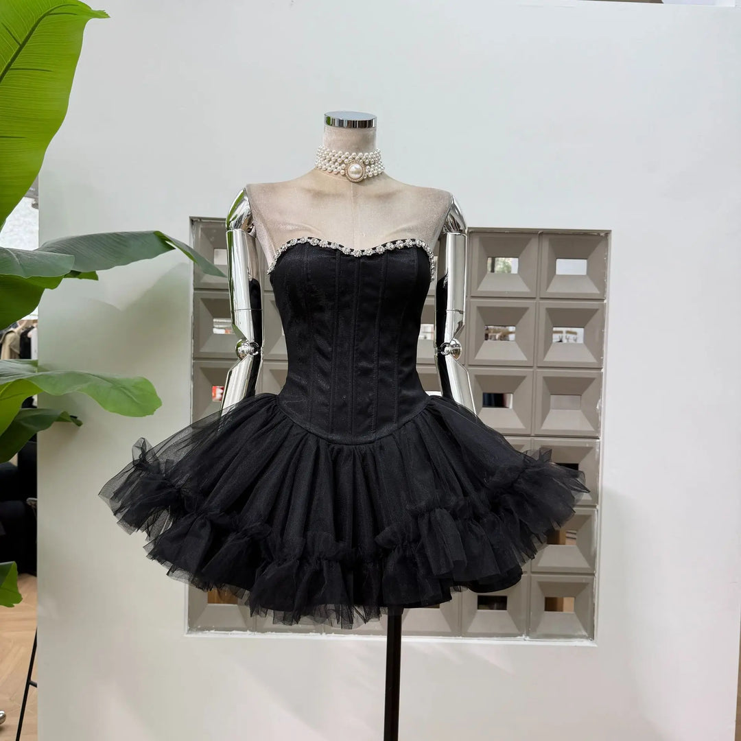 Timeless High Waisted Mini Party Dress