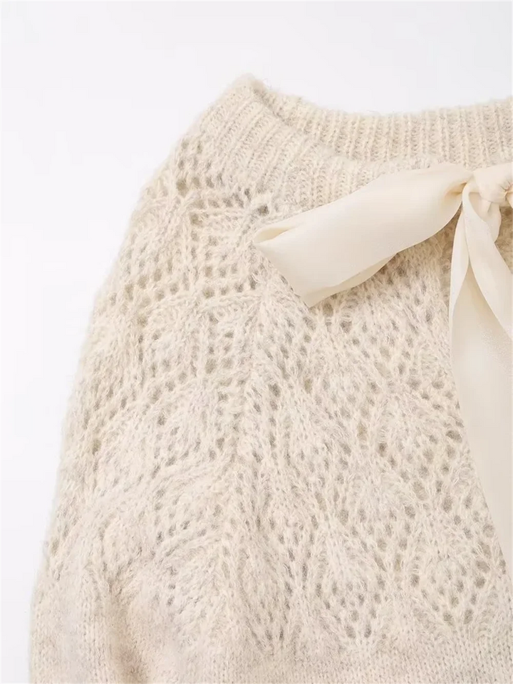 Trendy Silk Scarf Loose-Fit Sweater