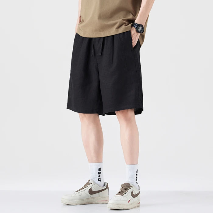 High-Quality Linen Loose Shorts