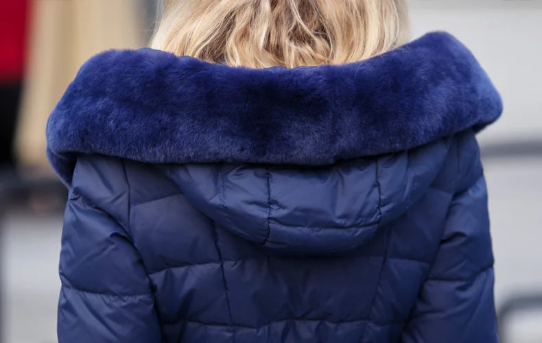 Elegant Fur Collar Down Jacket