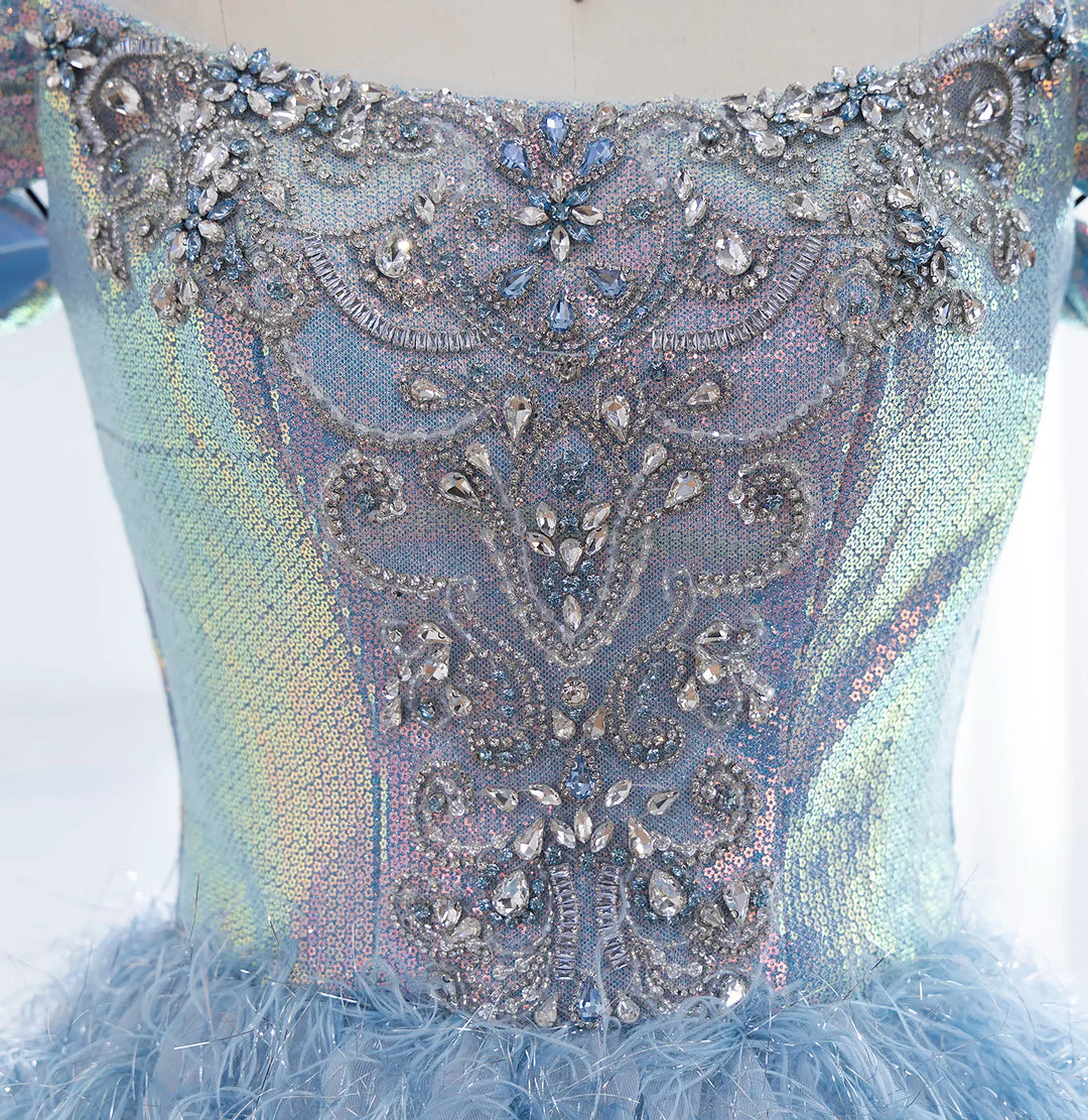 Elegant Beaded A-Line Evening Dress
