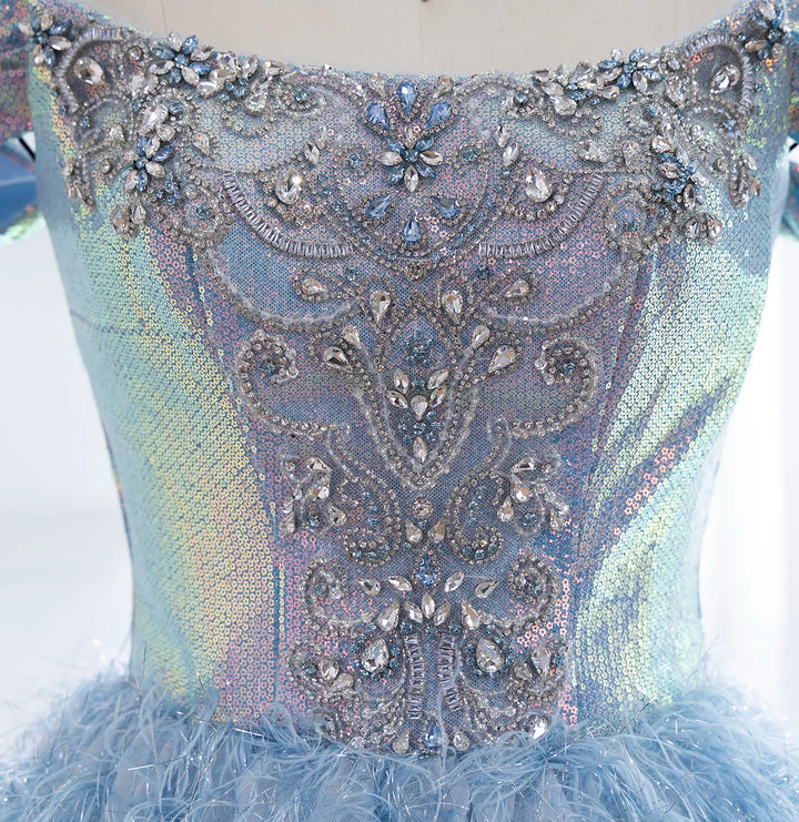 Elegant Beaded A-Line Evening Dress