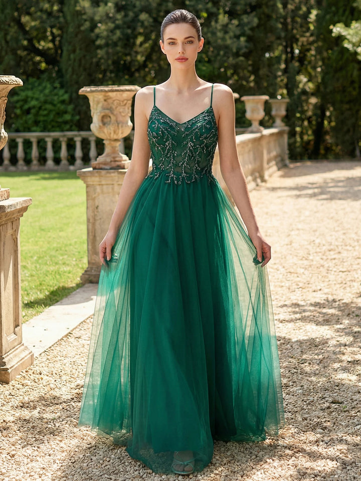Luxury Lace Beaded Prom Dress