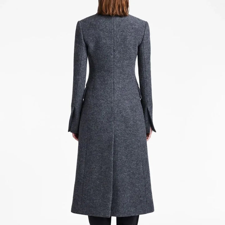 Fashionable Single Button Long Trench Coat