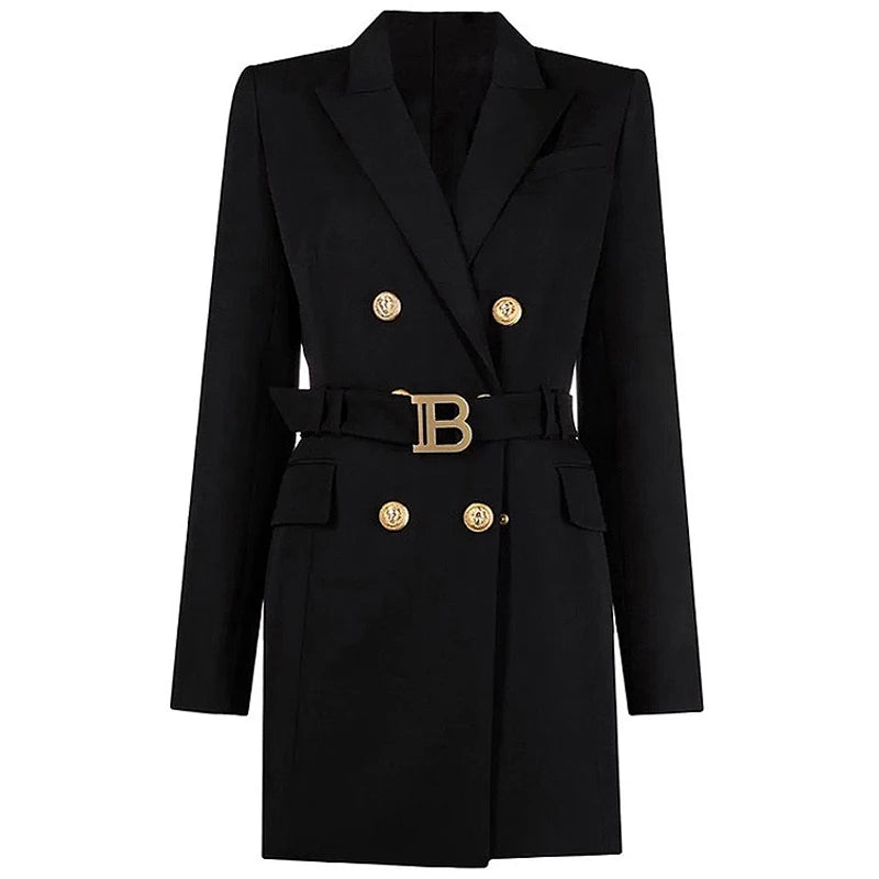 Keep You Accompanied Belted Blazer