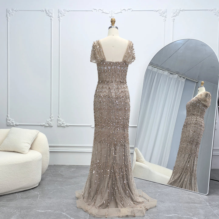 Elegant Arabic Style Evening Gown