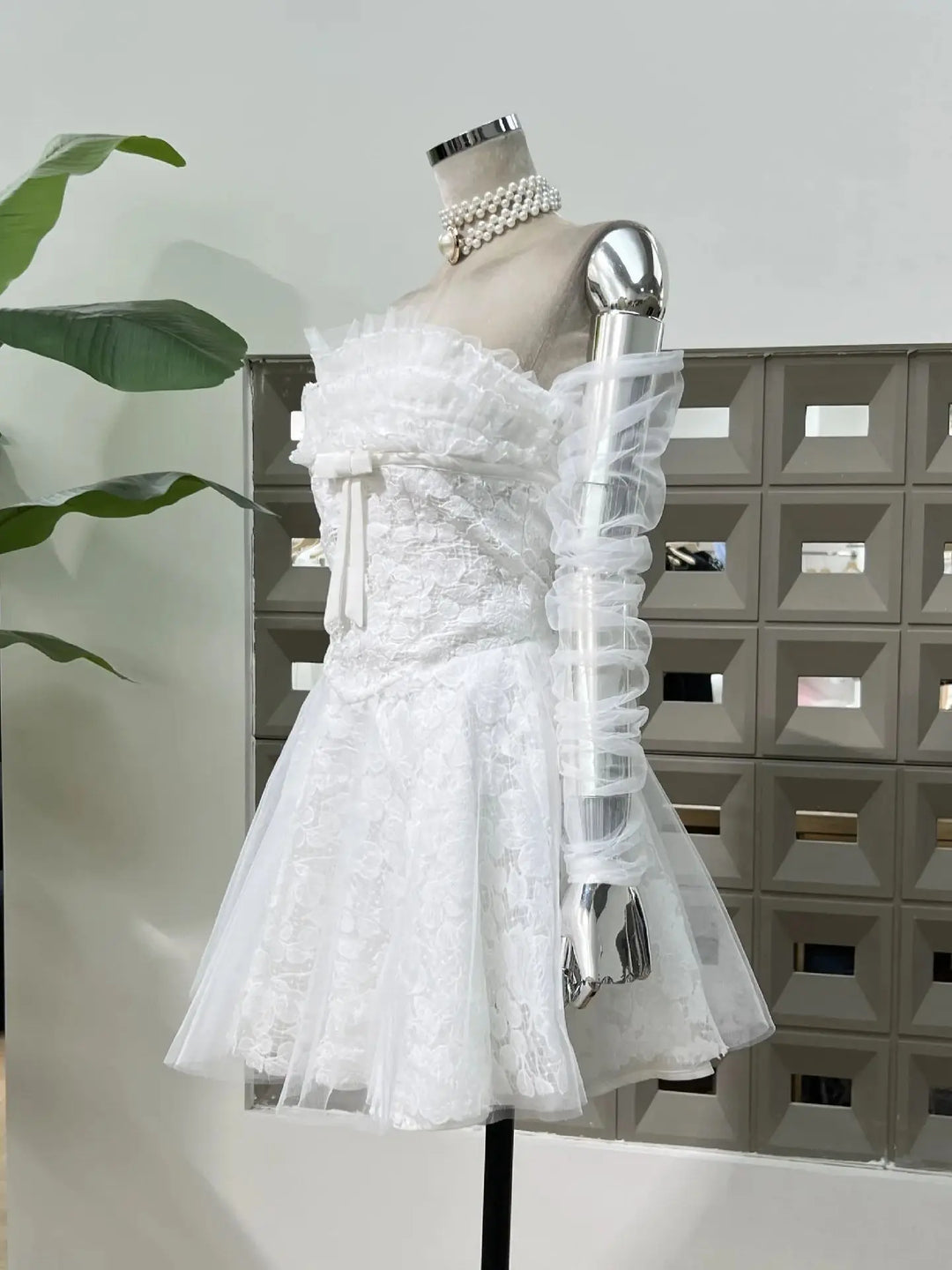 Elegant Waist Define Mini Party Dress