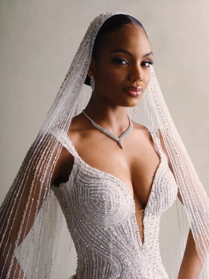 Lavish Court Train Wedding Dress