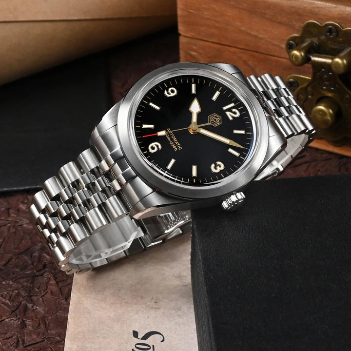 Glorious Sapphire Glass Mechanical Wristwatch