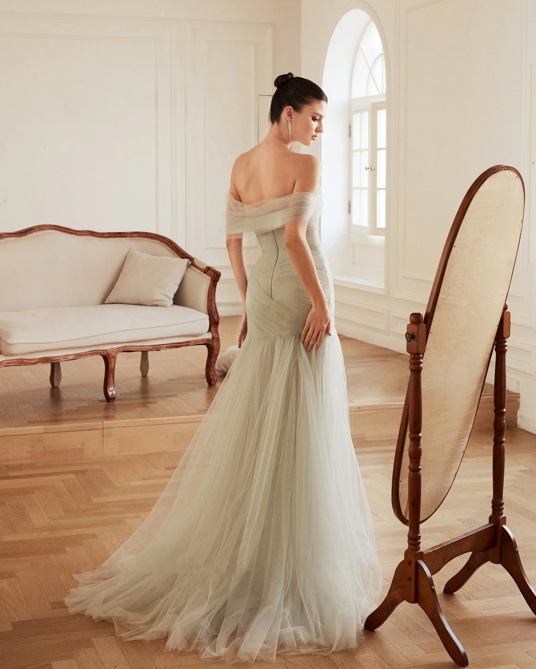 Romantic Soft Tulle Evening Party Gown