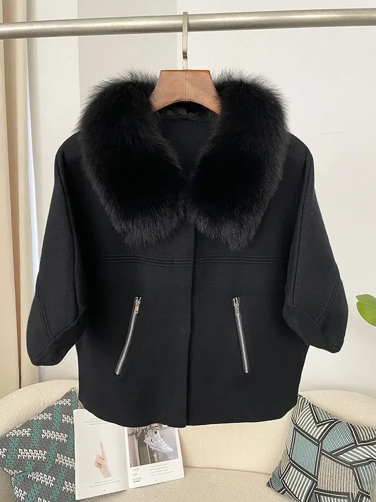 Luxurious Fur Collar Thick Warm Jacket