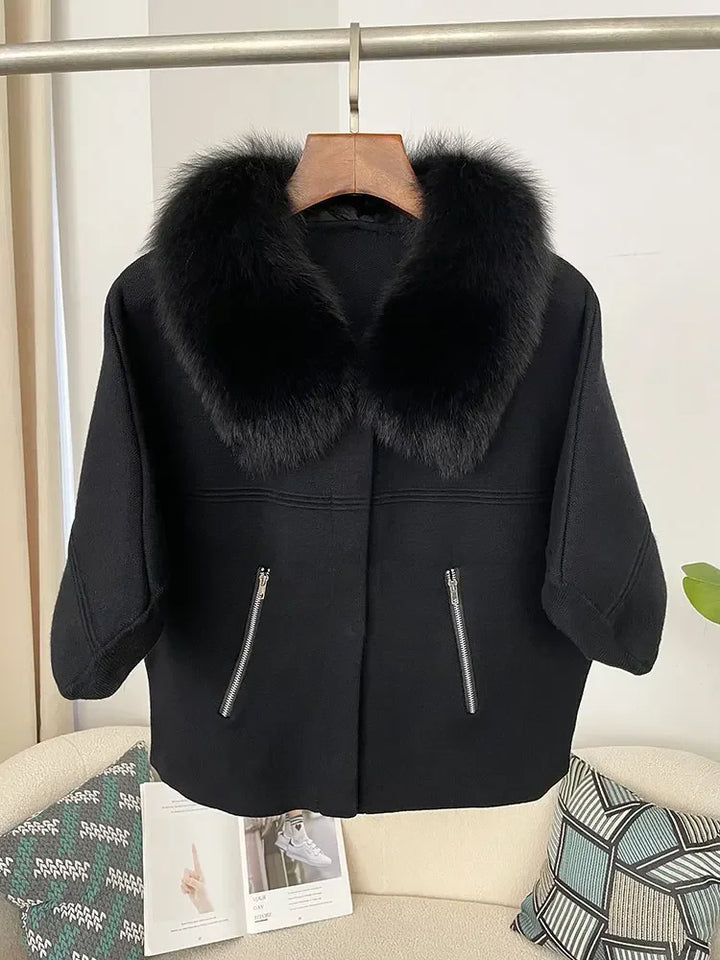 Luxurious Fur Collar Thick Warm Jacket