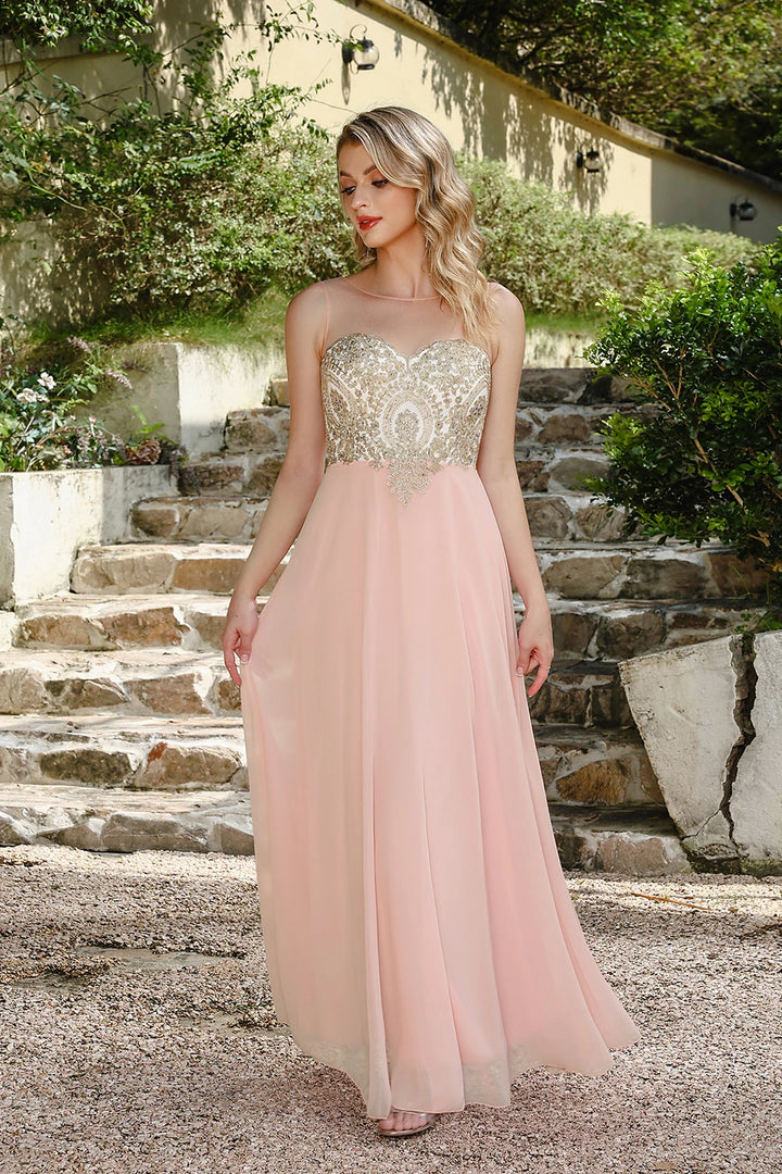 Regal A-Line Chiffon Gown