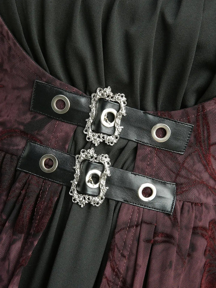 Elegant Tie Dye Printed Costume Dress