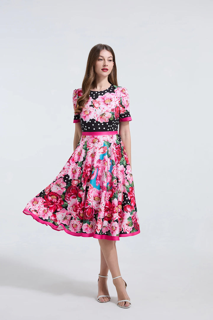 Elegant Sheath Floral Party Dress
