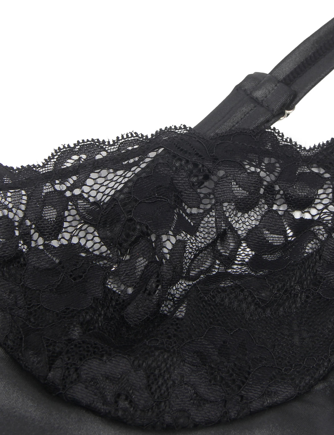 Black Zipper Lace Lingerie